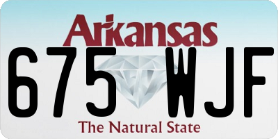 AR license plate 675WJF