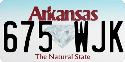 AR license plate 675WJK