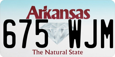 AR license plate 675WJM