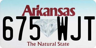 AR license plate 675WJT