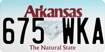AR license plate 675WKA