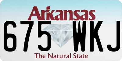 AR license plate 675WKJ