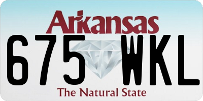 AR license plate 675WKL
