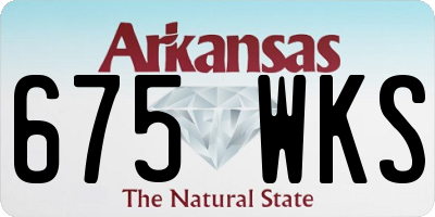 AR license plate 675WKS