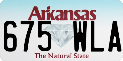 AR license plate 675WLA