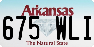 AR license plate 675WLI