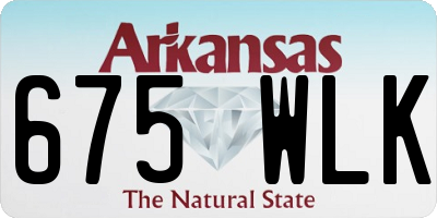 AR license plate 675WLK