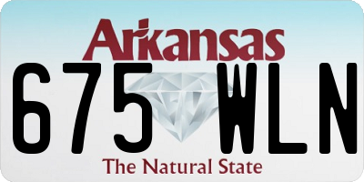 AR license plate 675WLN