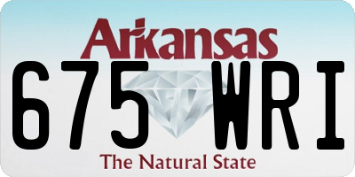 AR license plate 675WRI