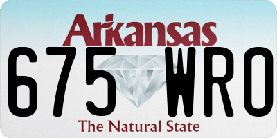 AR license plate 675WRO