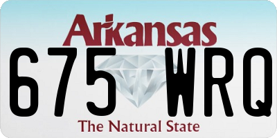 AR license plate 675WRQ