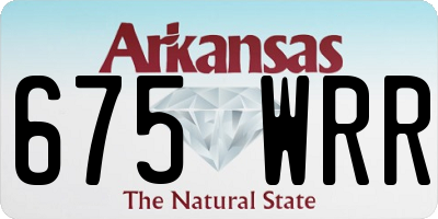AR license plate 675WRR