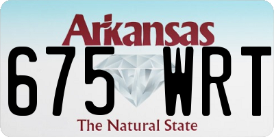 AR license plate 675WRT