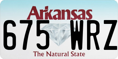 AR license plate 675WRZ