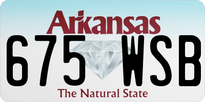 AR license plate 675WSB