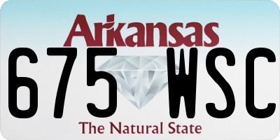 AR license plate 675WSC