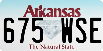 AR license plate 675WSE