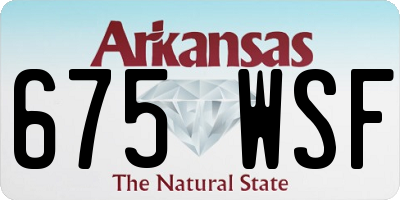 AR license plate 675WSF