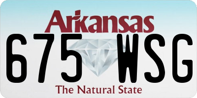 AR license plate 675WSG