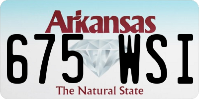 AR license plate 675WSI