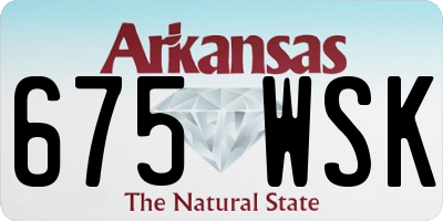 AR license plate 675WSK