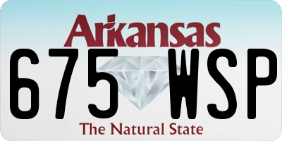 AR license plate 675WSP