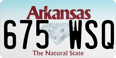AR license plate 675WSQ