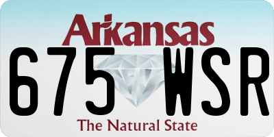AR license plate 675WSR