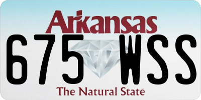 AR license plate 675WSS