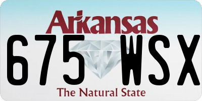 AR license plate 675WSX
