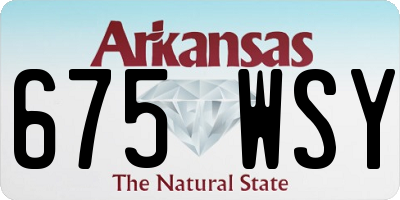 AR license plate 675WSY