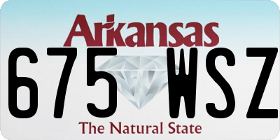 AR license plate 675WSZ