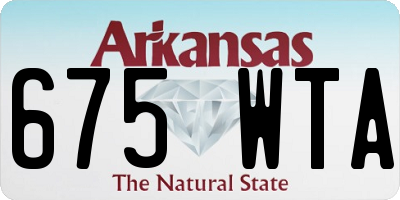 AR license plate 675WTA