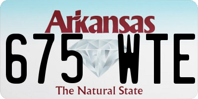AR license plate 675WTE