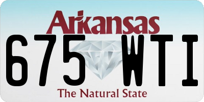 AR license plate 675WTI