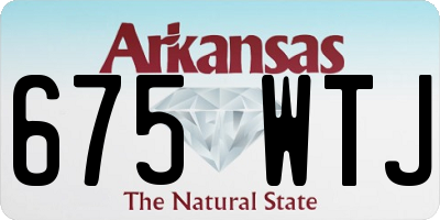 AR license plate 675WTJ