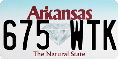 AR license plate 675WTK
