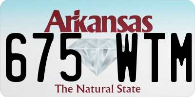 AR license plate 675WTM