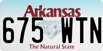 AR license plate 675WTN