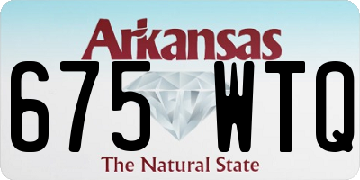AR license plate 675WTQ