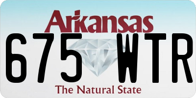 AR license plate 675WTR