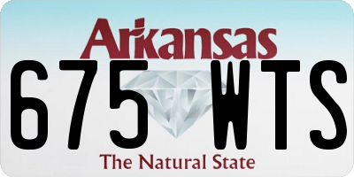 AR license plate 675WTS