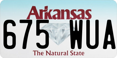 AR license plate 675WUA