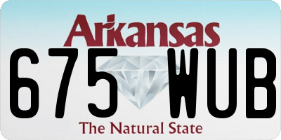 AR license plate 675WUB