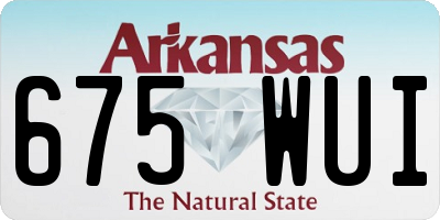 AR license plate 675WUI