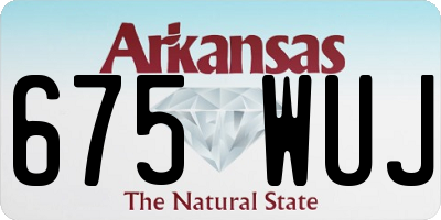 AR license plate 675WUJ