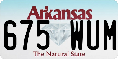 AR license plate 675WUM
