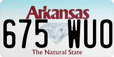 AR license plate 675WUO