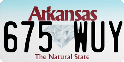 AR license plate 675WUY