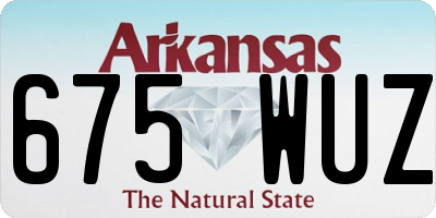 AR license plate 675WUZ